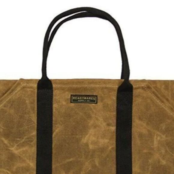 READYWARES‎ Waxed Canvas Firewood Log Carrier Heavy Duty Classic Durable Tan NWT - Picture 5 of 9